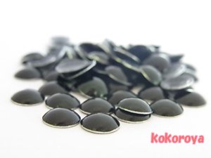画像1: 韓国製アルミスタッズ　マルポコ型　ブラック