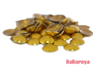 画像1: 韓国製アルミスタッズ　マルポコ型　ゴールド