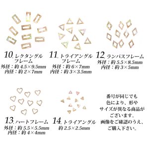 画像6: ネイルパーツ ナチュラル シェル フレーク プレート 各種 10枚入り 