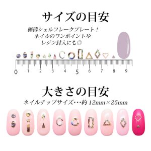 画像8: ネイルパーツ ナチュラル シェル フレーク プレート 各種 10枚入り 