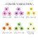 画像2: 押し花 ドライフラワー コデマリ グラデーション カラー 10枚 ケース入り 268-275 (2)