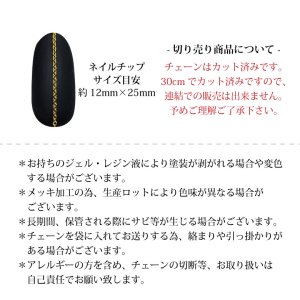 画像3: ネイル チェーン 約30cm 切り売り アズキチェーン 3C1 