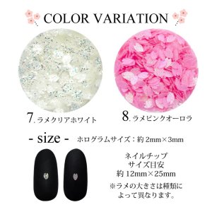 画像2: ネイル ホログラム 桜の花びら ラメタイプ 約0.5g前後 ケース入り