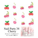 ネイル パーツ チェリー さくらんぼ 5個入り 34
