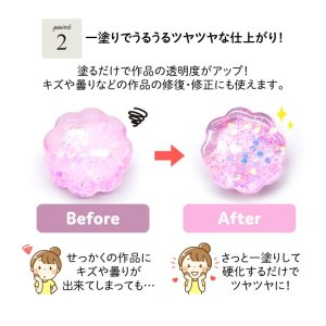 画像3: レジン液 コーティング液 美雨 グロスタイプ 10g コーティング用 コーティング剤 ツヤ出し