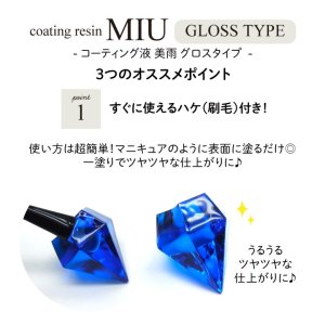 画像2: レジン液 コーティング液 美雨 グロスタイプ 10g コーティング用 コーティング剤 ツヤ出し