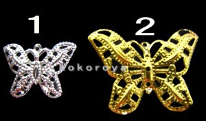 画像1: メタル蝶々1個　