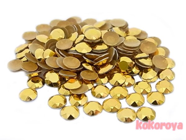 画像1: 韓国製アルミスタッズ　ダイヤカット型　ゴールド (1)